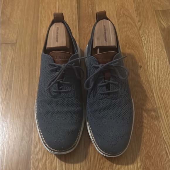 Cole Haan Men's Navy Knit Oxfords - Picture 1 of 3